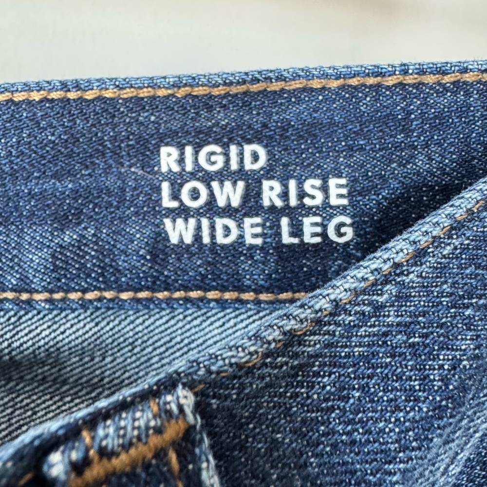 J. Crew High-Rise Wide-Leg Cuffed Jeans in Medium Blue - Picture 4 of 16